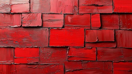 Poster - Red Brick Wall Texture.