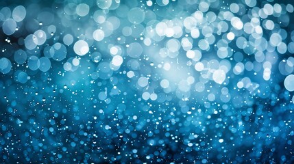 Aufkleber - Blue Bokeh Lights.