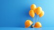 © antusher - Creative construction theme with orange/yellow balloons, helmets, gear against blue wall, celebration vibe.
