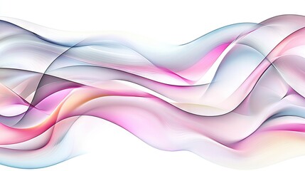 Poster -   a wavy pink and blue wave on a white background allows space for text or additional imagery