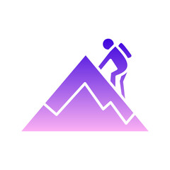 Poster - people climbing a mountain