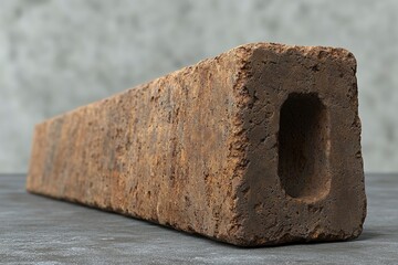 Weathered Concrete Block with a Hole