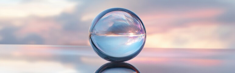 Leinwandbilder - Crystal ball reflections and refractions in a 3D cartoon rendering