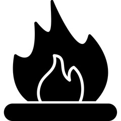 Canvas Print - Inflammable Icon