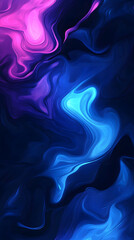 Wall Mural - An abstract fluid art painting featuring swirling shades of purple blue, creating a marble-like texture liquid gradient abstract background