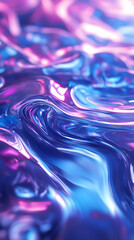 Wall Mural - An abstract fluid art painting featuring swirling shades of purple blue, creating a marble-like texture liquid gradient abstract background