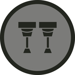 Sticker - Crutches Icon Design