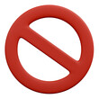 © nurarafa - ban sign 3d illustration