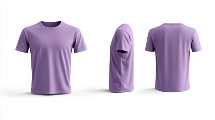 Sticker - Lavender Purple T-Shirt Mockup on White Background Generative AI