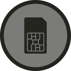 Canvas Print - Sim Icon Design