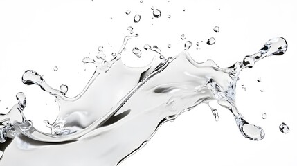 Wall Mural - cg abstract liquid splash: a dynamic, cg-rendered splash of liquid, frozen in time, with droplets su