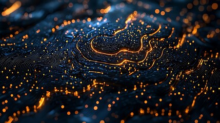 An abstract digital network, with glowing lines and bokeh lights, connects the dots of modern technology.