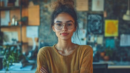 Portrait of a Young Woman in a Yellow Sweater