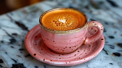 Authentic Italian espresso in small ceramic cup, 