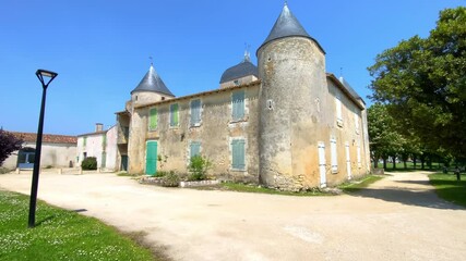 Wall Mural - Side view of Chateau de Bonnemie on a sunny day in Saint-Pierre-d'Oléron, France