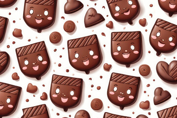 chocolate cute pattern background