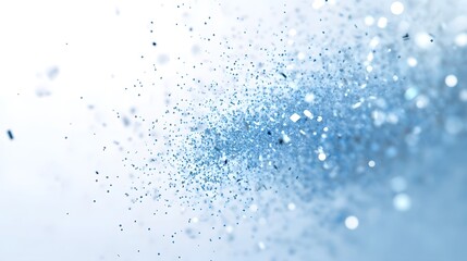 Wall Mural - cg render of floating particles: a swirl of tiny, glowing cg particles suspended in mid-air, contras