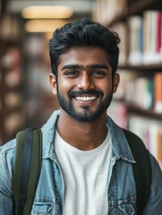 Poster - Student's Smile in Library