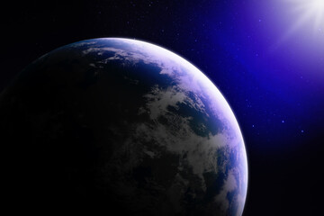 Wall Mural - Planet Earth in space. Image elements furnished by NASA