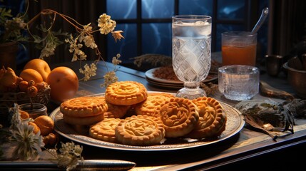 Wall Mural - Chinese traditional mooncakes for Mid-Autumn  