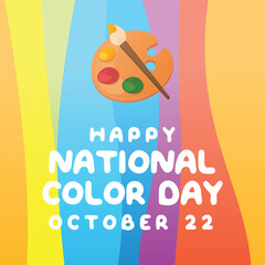 Wall Mural - vector graphic of National Color Day ideal for National Color Day celebration.