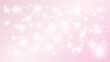 © akemenesun - ピンクのハートのキラキラ背景