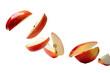 © Luckygraphics - Close up natural fresh apple slices falling in air isolated on white or transparent background