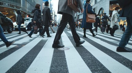 A group of people walking together on a city street