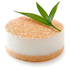 Wall Mural - Exquisite Glutinous Rice Cake   A Flawless Chinese Dessert Delicacy on Pristine White Background