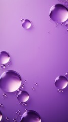 Wall Mural - Purple bubble with water droplets on it, representing air and fluidity. Web banner with copy space for photo text or product, blank empty copyspace