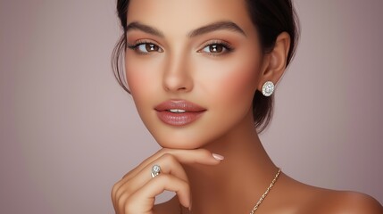 Elegant Woman with Diamond Jewelry - Portrait