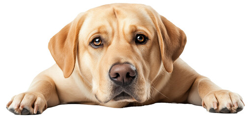 Sticker - PNG Golden Labrador retriever lying down