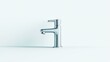 © Going Place - Modern 3D Bathroom Faucet Icon with Water Droplets on White Background