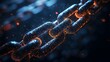© Ben Kuang - Close-up of a glowing digital chain link, symbolizing connectivity and strength.
