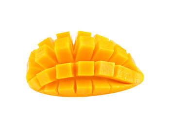 Wall Mural - mango slice isolated on white background.