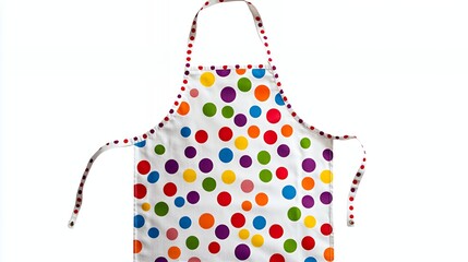 Colorful polka-dotted apron designed for cooking or crafting activities.