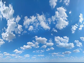 Wall Mural - Blue sky panorama with some white clouds