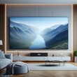© Cloudy - A large, ultra-thin LED television