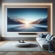 © Cloudy - A large, ultra-thin LED television