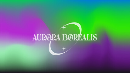 Wall Mural - Abstract blurred background in The Northern Lights or Aurora Borealis colors.