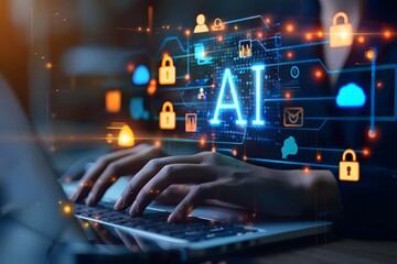 AI and technology concept, AI technology being used in a business setting