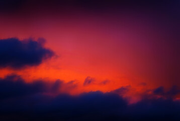 Wall Mural - red clouds background