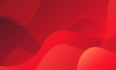 Wall Mural - Red abstract gradient wave banner, Red abstract background, red hearts background