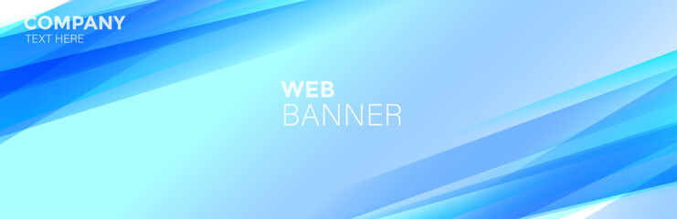 Poster - Abstract blue background with lines, Blue banner