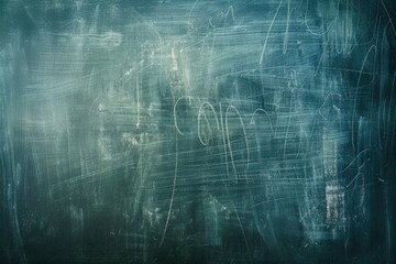 Wall Mural - A blackboard with chalk written notes and symbols