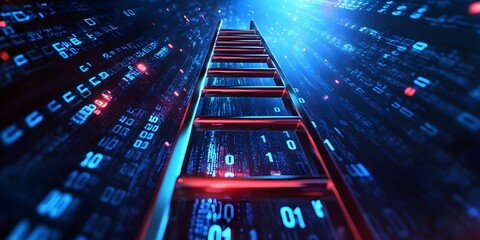 numbers ladder codes security, ai generated.