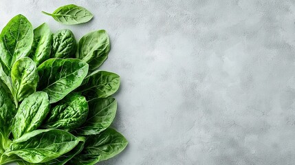 Wall Mural -   Green leaves on white counter top beside green plant on gray surface