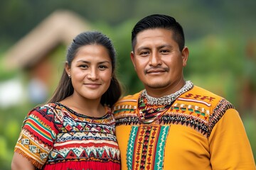 Portrait of a couple wearing traditional clothing