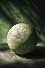 Wall Mural - A decorative stone ball perched atop a table, perfect for home decor or office use