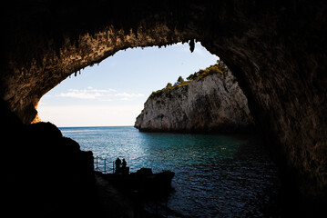 A cave on the south coast of Italy 